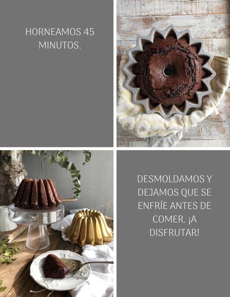 Chocolate Mayonnaise Bundt Cake #BundtBakers {con solo 5 ingredientes}