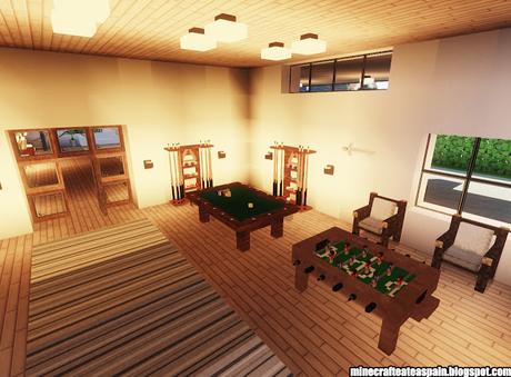 Creaciones Minecrafteate: Casa Moderna Blanco y Gris con jardín en Minecraft.