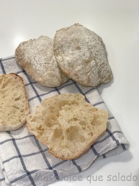 Molletes de alta hidratación. Sin amasado Molletes de alta hidratación. Sin amasado