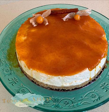 Tarta de queso y maracuyá