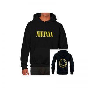 Historia de Los Logotipos de las Bandas de Música camiseta nirvana hombre