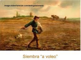 Resultado de imagen de Sementera a voleo