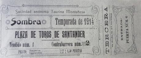 S.A. Taurina Montañesa: entrada de la Temporada 1914