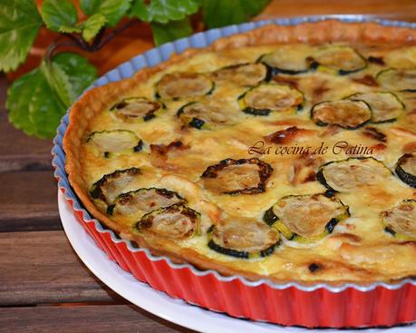 Quiche de pollo y calabacín