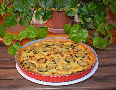 Quiche de pollo y calabacín