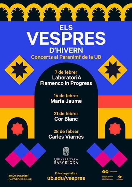 [Noticia] Carles Viarnès, Cor Blanc, Maria Jaume y LaboratoriA Flamenco In Progress en el cartel  del quinto aniversario de Els Vespres D'Hivern