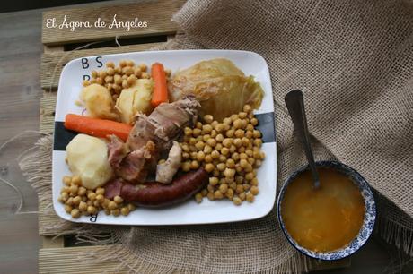 cocido de garbanzos fácil y con poca grasa