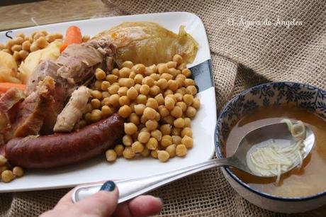 cocido de garbanzos fácil y con poca grasa