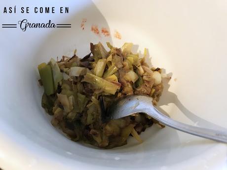 Quiche sin gluten de gambas y puerros Quiche sin gluten de gambas y puerros