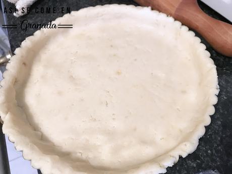 Quiche sin gluten de gambas y puerros Quiche sin gluten de gambas y puerros