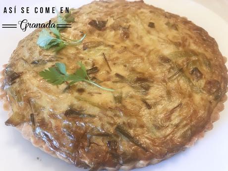 Quiche sin gluten de gambas y puerros Quiche sin gluten de gambas y puerros