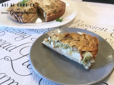 Quiche sin gluten de gambas y puerros Quiche sin gluten de gambas y puerros