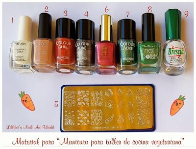 Manicura para taller de cocina vegetariana