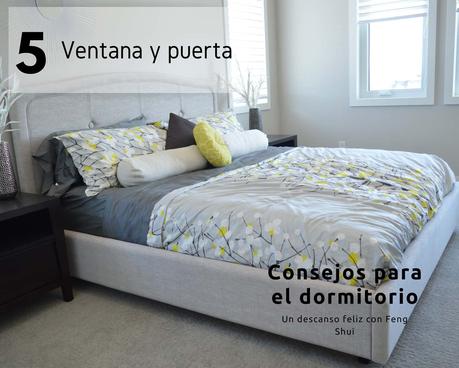 Ventana, puerta en el dormitorio