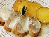 Solomillo asado cerdo salsa Roquefort