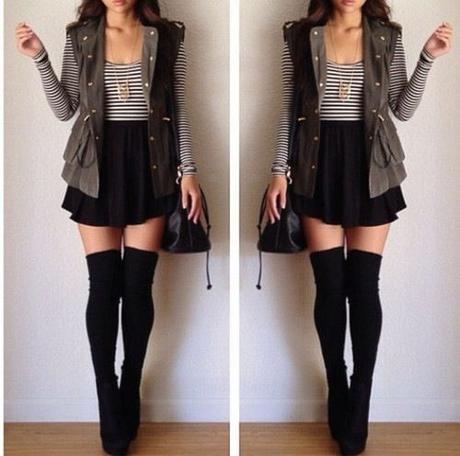 Outfit Falda Con Calcetas - Paperblog