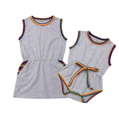 Falda Tablas Gris Nina