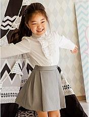 Falda Tablas Gris Nina