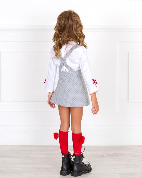 Falda Tablas Gris Nina