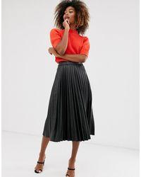 Falda Plisada Botones Stradivarius