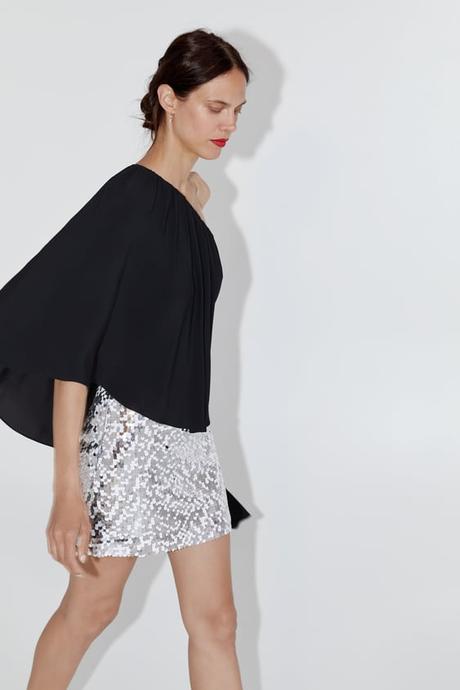 Falda De Lentejuelas De Colores De Zara