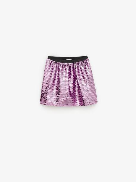 Falda De Lentejuelas De Colores De Zara