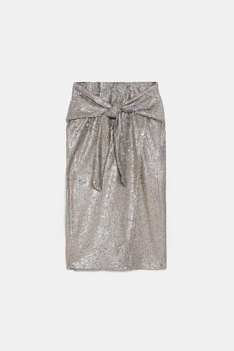 Falda De Lentejuelas De Colores De Zara