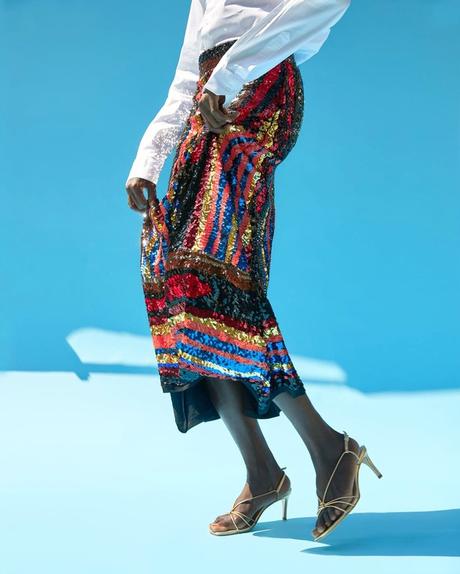 Falda De Lentejuelas De Colores De Zara