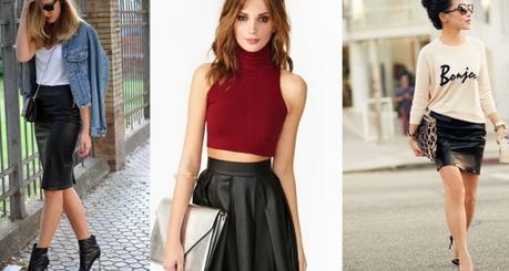 Falda Cuero Look