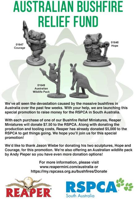 Reaper Miniatures recauda fondos para Australia