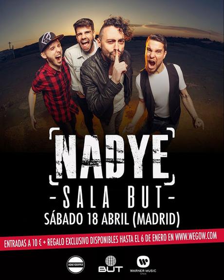 NADYE estrenan videoclip y estarán el 18 de abril en la Sala But de Madrid