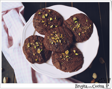 Cookies de chocolate y pistachos