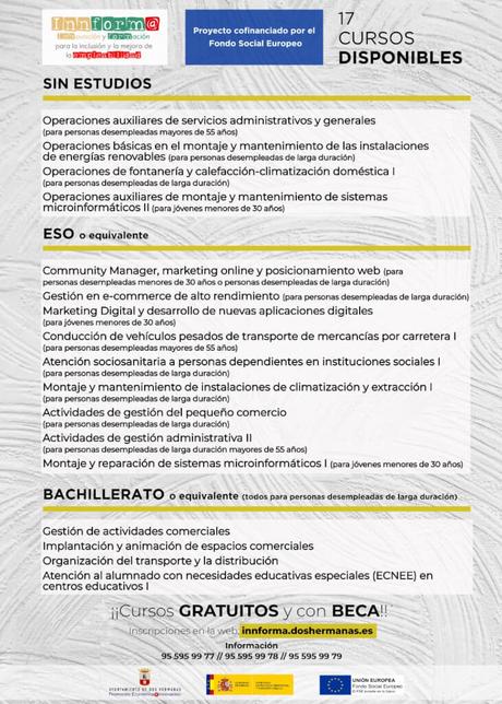 EL PROYECTO INNFORM@ AMPLÍA SU OFERTA FORMATIVA CON 17 CURSOS DISPONIBLES EL PROYECTO INNFORM@ AMPLÍA SU OFERTA FORMATIVA CON 17 CURSOS DISPONIBLES