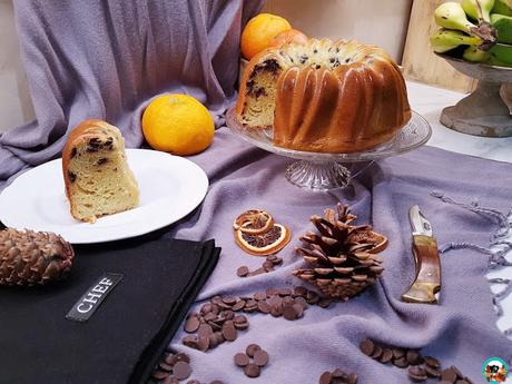 Bundt cake naranja y chocolate