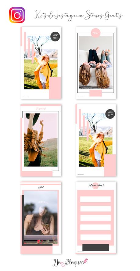 Set de plantillas gratuitas para las stories de Instagram