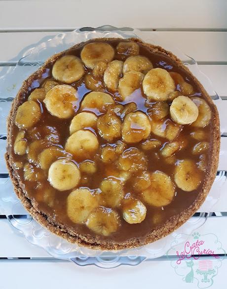 PASTEL DE QUESO Y PLATANOS AL ESTILO FOSTER