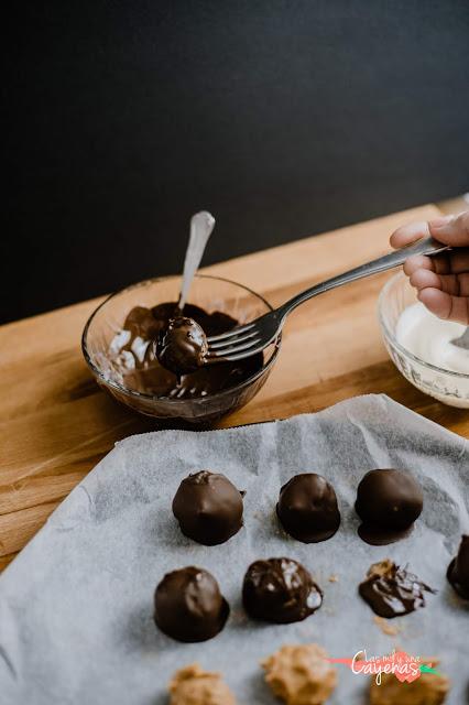 Bombones de Mantequilla de Cacahuete