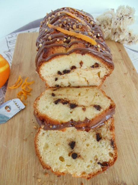 Plum cake de naranja y chocolate