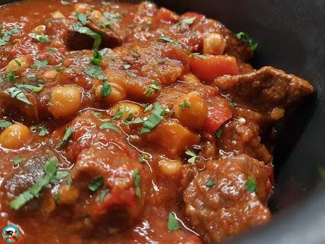Estofado de ternera con garbanzos