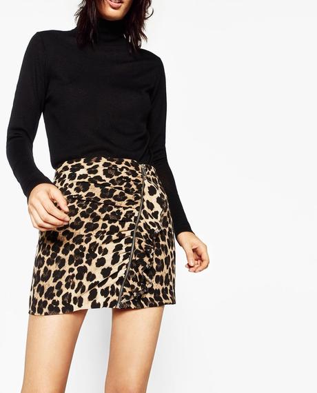 Falda De Leopardo De Zara