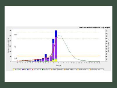 Situación actual de la evolución de la epidemia de gripe en España