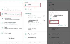 Activar modo oscuro en WhatsApp
