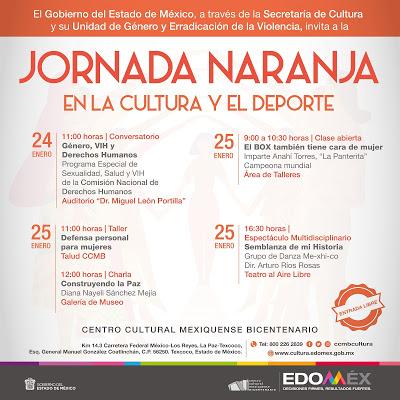 CONMEMORA SECRETARÍA DE CULTURA DÍA NARANJA EN CENTRO CULTURAL MEXIQUENSE BICENTENARIO