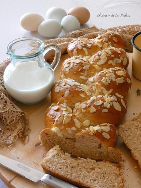 Trenza sueca de cardamomo con gofio