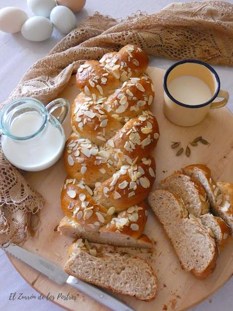 Trenza sueca de cardamomo con gofio