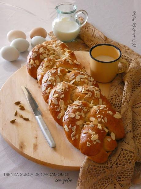 Trenza sueca de cardamomo con gofio