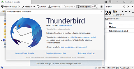 Thunderbird 68.4.2: actualizaciones de seguridad y problemas resueltos
