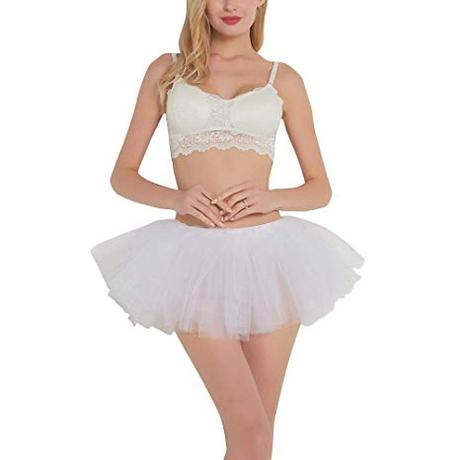 Falda Tul Blanca Mujer