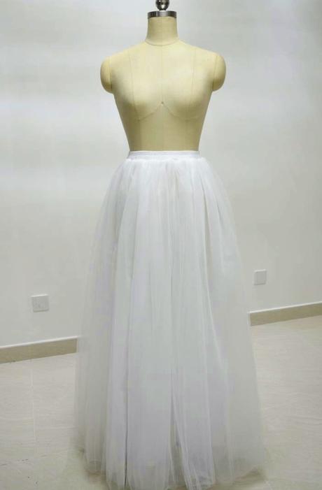 Falda Tul Blanca Mujer