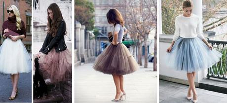 Falda Tul Blanca Mujer